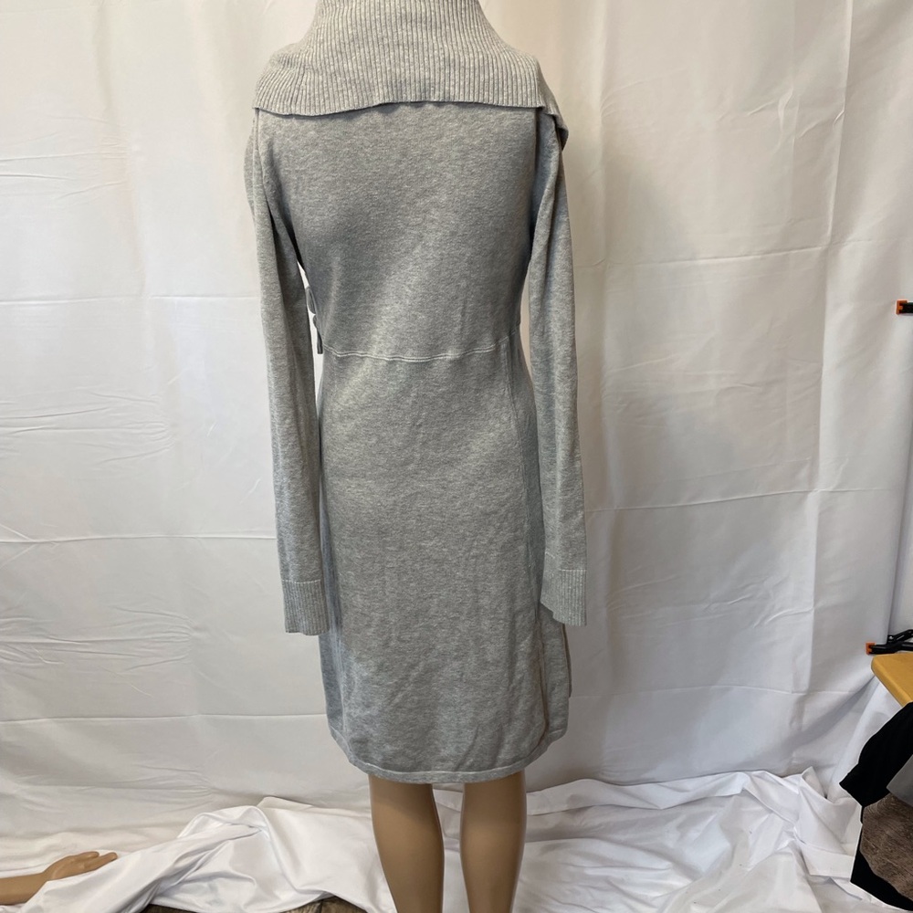 Athleta Gray Cowl Neck Long Sleeve Dress Gray Women’s Medium - Picture 5 of 9